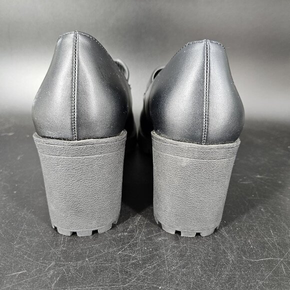 SODA Shoes Womens Size 8 Black Mary Jane Chunky Block Heel Lug Sole Platform - Picture 3 of 14